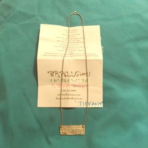 Silver Tiffany Braille Necklace